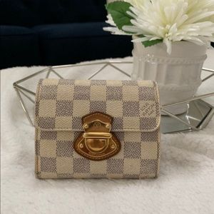 Louis Vuitton Damier Azur koala wallet